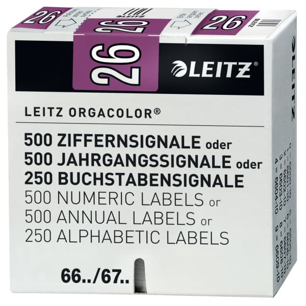 Leitz Jahressignal Orgacolor , 26, , Auf Rolle, Violett