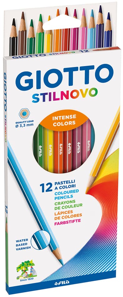 Giotto Buntstifte Stilnovo, Sechseckig, 12er Kartonetui