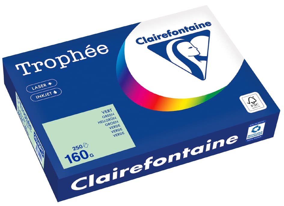 Clairefontaine Multifunktionspapier Trophée, A4, Billardgrün