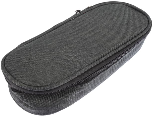 Kangaro Schlamper-Etui, Oval, Aus Polyester, Dunkelgrau