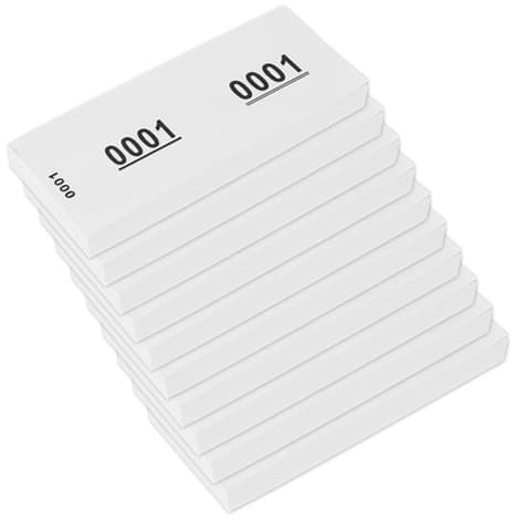 Kangaro Nummernblock 1-1000, 105 X 42 Mm, Weiß