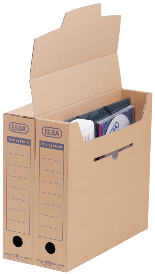 Restposten: Elba Archiv-Schachtel Tric System, Naturbraun,