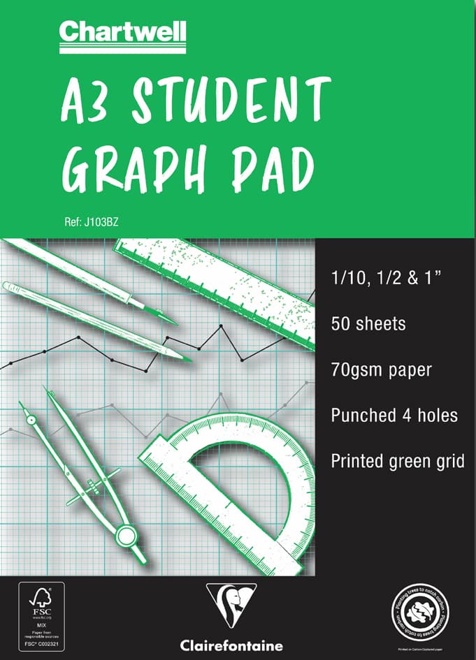 Clairefontaine Millimeterpapier , Student Graph Pad, , Din A3