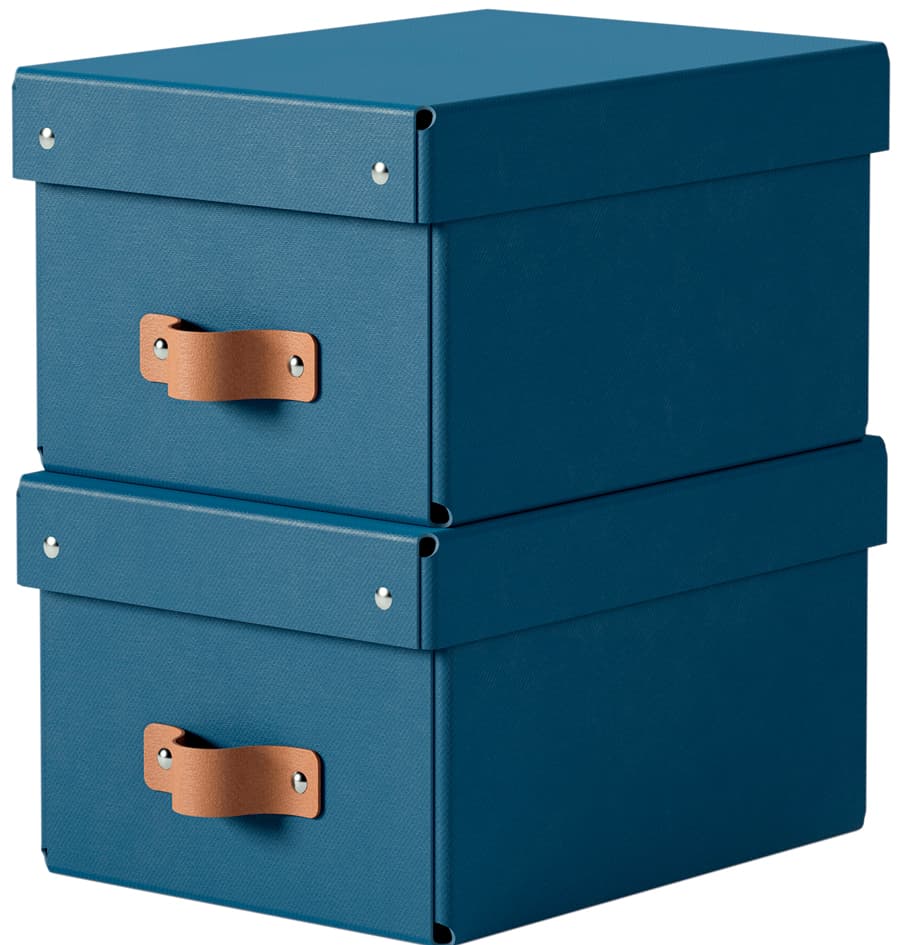 Leitz Aufbewahrungsbox-Set Puro, Karton, 7 Liter, Nachtblau