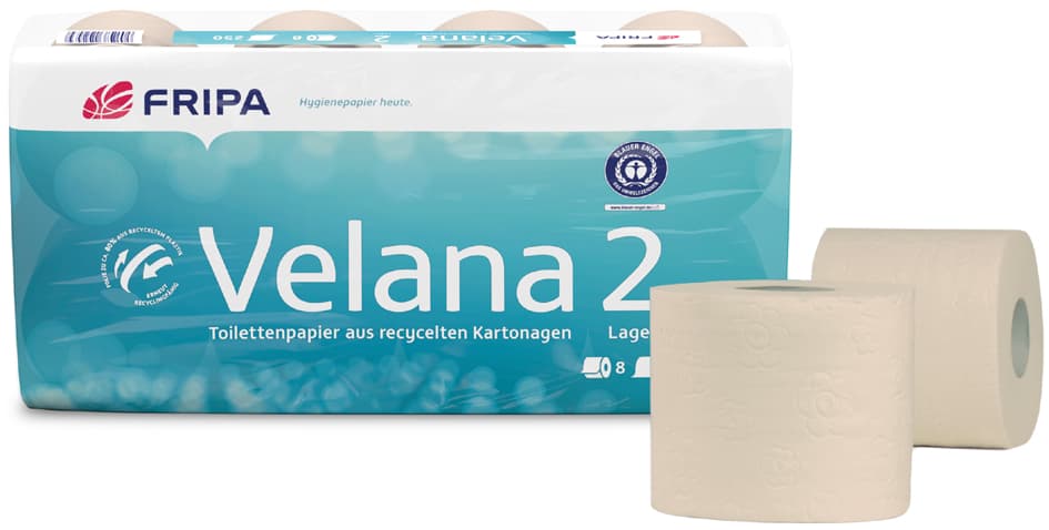 Fripa Toilettenpapier Velana, 2-Lagig, Braun, Ungebleicht