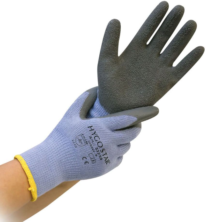 Hygostar Kälteschutz-Handschuh Thermo Grip, L, Lila/Grau