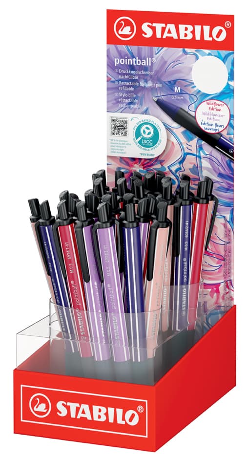 Stabilo Druckkugelschreiber Pointball Naturecolors, Display