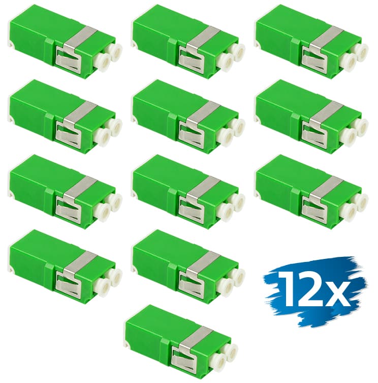 Logilink Lwl Kupplung-Set, 2x Lc Duplex, Ohne Flansch, Grün