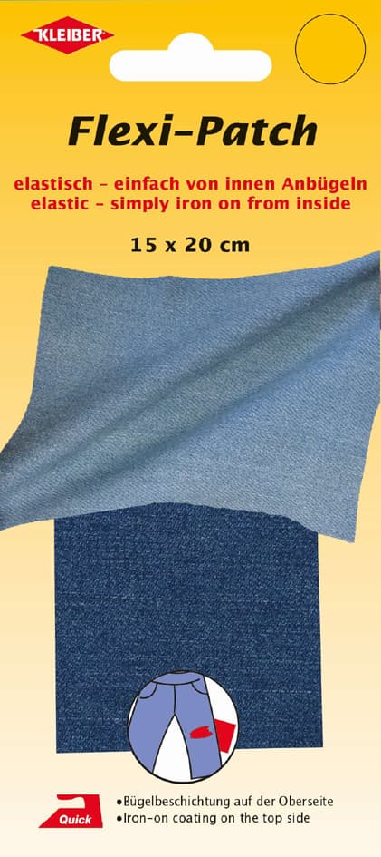 Kleiber Flexi-Patch Von Innen Anbügeln, Jeans Mittelblau