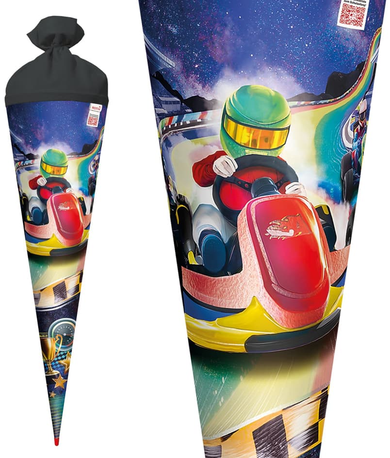 Roth Schultüte , Kart Race, , Rund, 700 Mm, Folie