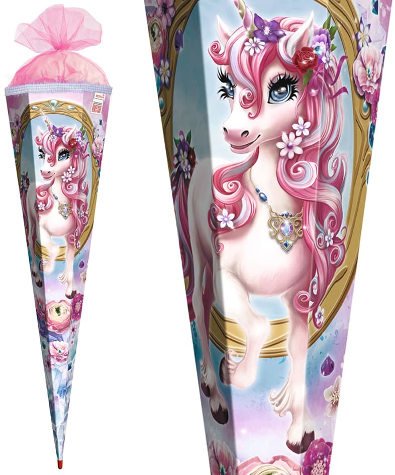 Roth Schultüte , Einhorn Beauty, , Eckig, 850 Mm
