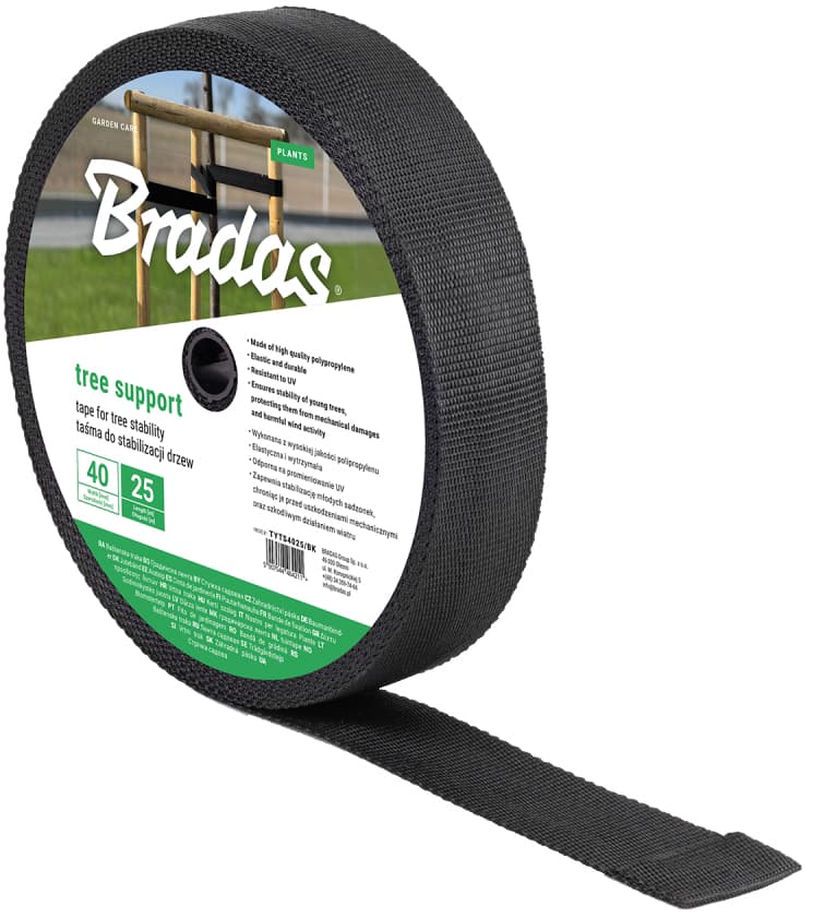 Bradas Baum-Bindeband, Pp, 40 Mm X 25 M, Schwarz
