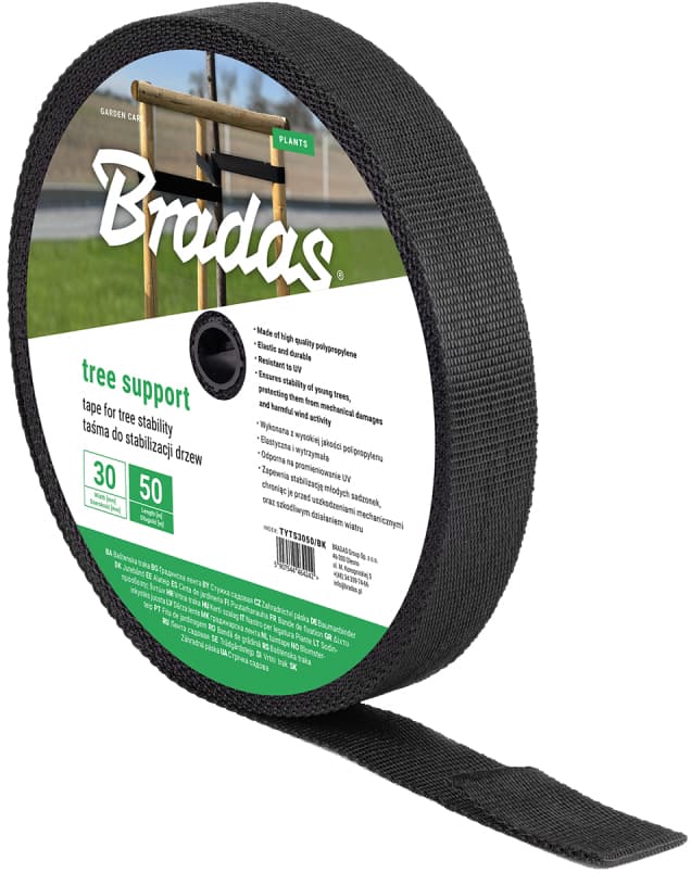 Bradas Baum-Bindeband, Pp, 30 Mm X 50 M, Schwarz