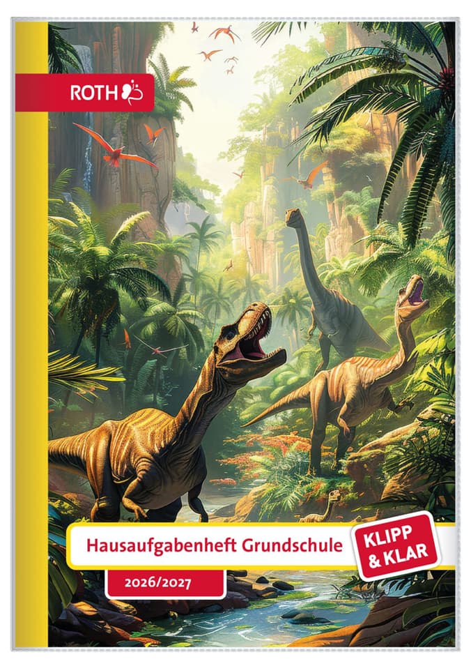 Roth Hausaufgabenheft Klipp & Klar , Dino Dschungel, , 2026/27