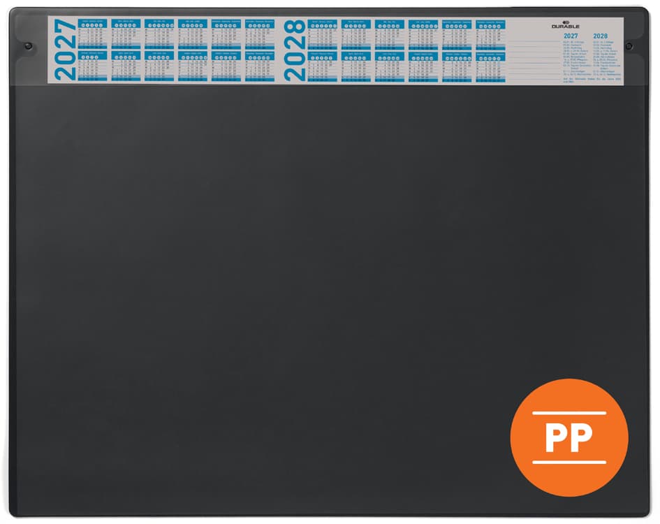 Durable Schreibunterlage Mit Jahreskalender, Pp, Schwarz