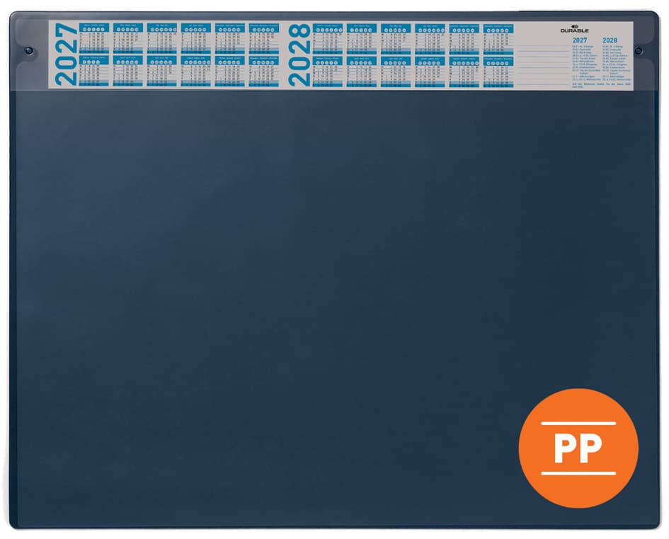 Durable Schreibunterlage Mit Jahreskalender, Pp, Dunkelblau