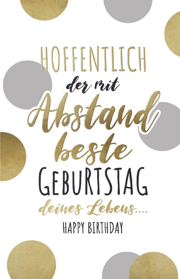 Susy Card Geburtstagskarte Glitzer , Happy,