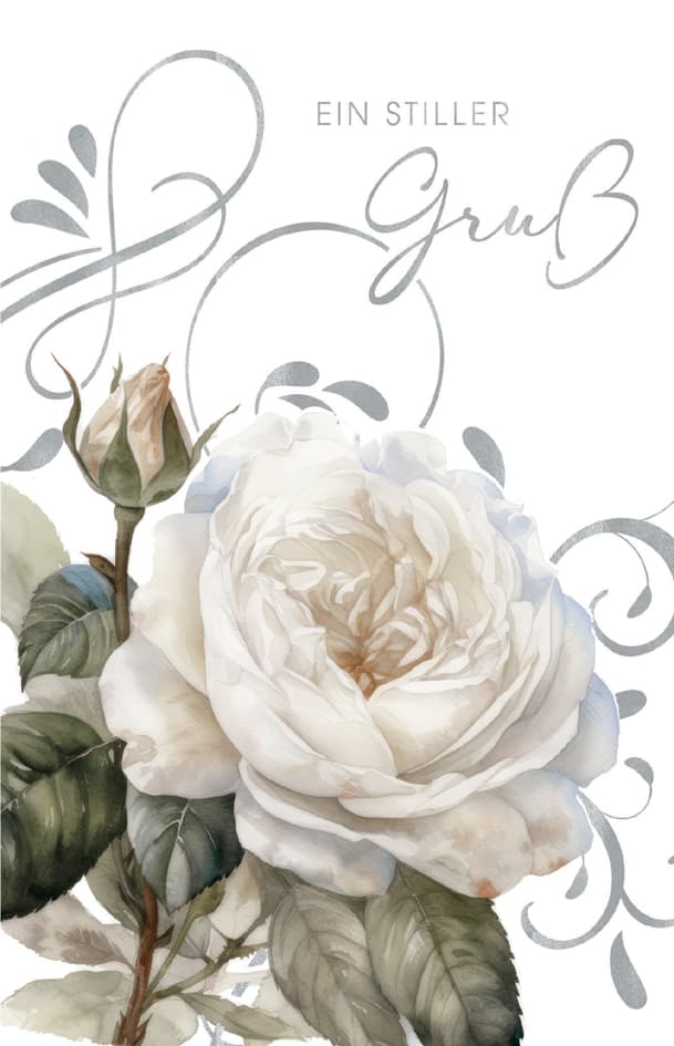 Susy Card Trauerkarte , Trauer Rose,