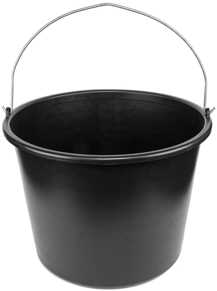 Bradas Baueimer, 20 Liter, Pvc, Schwarz