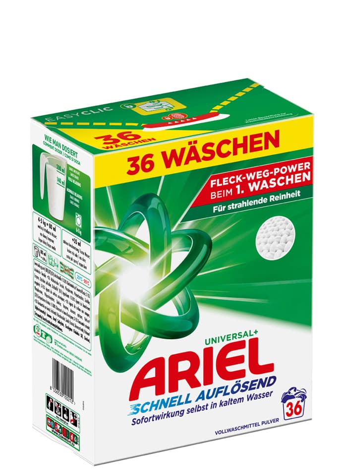 Ariel Waschpulver Universal+, 1,8 Kg - 36 Wl