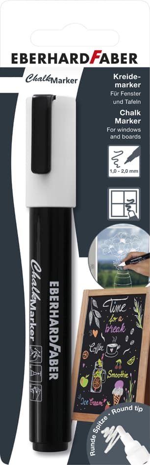 Eberhard Faber Kreidemarker 1 - 2 Mm, 1er Blister, Weiß
