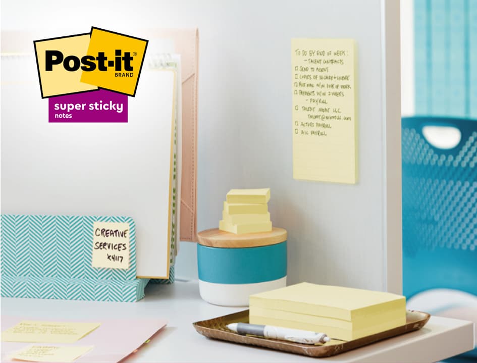 Post-It Haftnotizen Super Sticky Notes, 76 X 76 Mm, 12+12