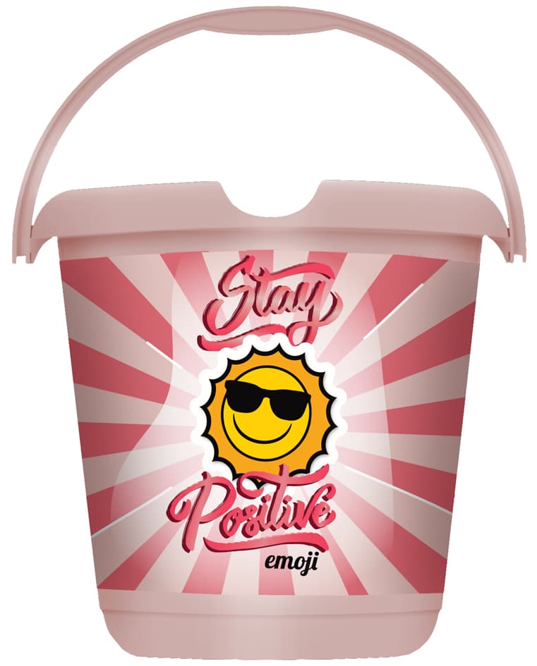 Keeeper Deco-Putzeimer Ilvie , Emoji Positiv, , Rund, 10 Liter