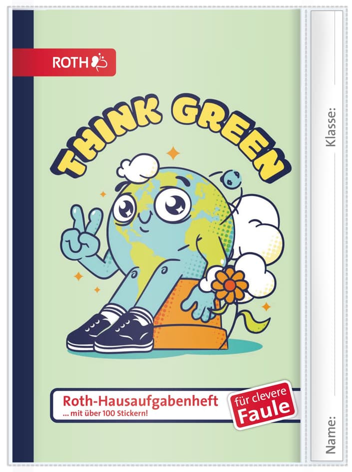 Roth Hausaufgabenheft Teens Für Clevere Faule Go Green