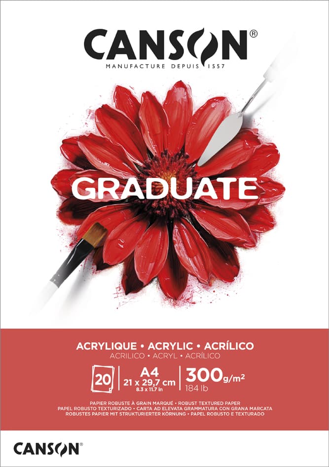 Canson Studienblock Graduate Acrylique, Din A4