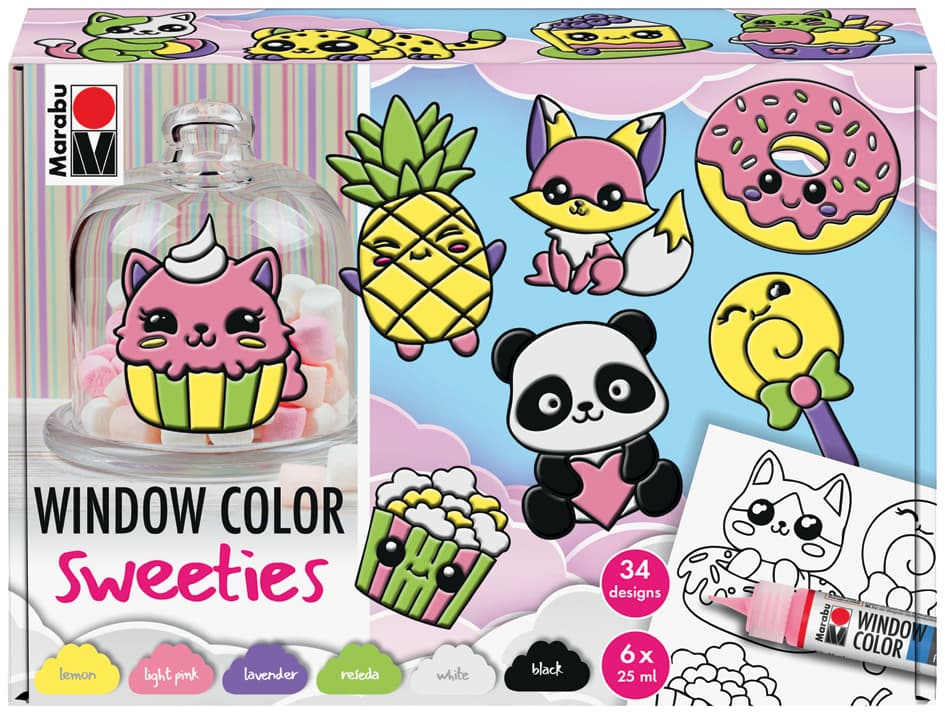 Marabu Window Color Fun & Fancy , Sweeties, , 6 X 25 Ml