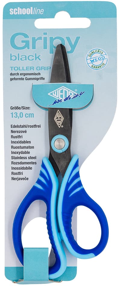 Wedo Bastelschere Gripy Black, Rund, Länge: 130 Mm