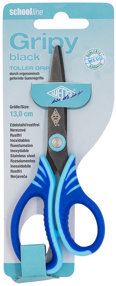 Wedo Bastelschere Gripy Black, Spitz, Länge: 130 Mm