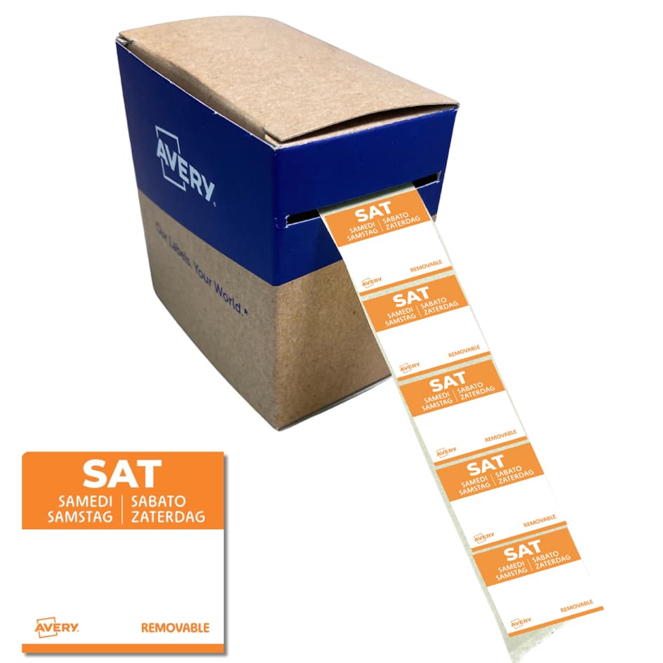 Avery Tages-Etiketten Sat, 25 X 25 Mm, Orange