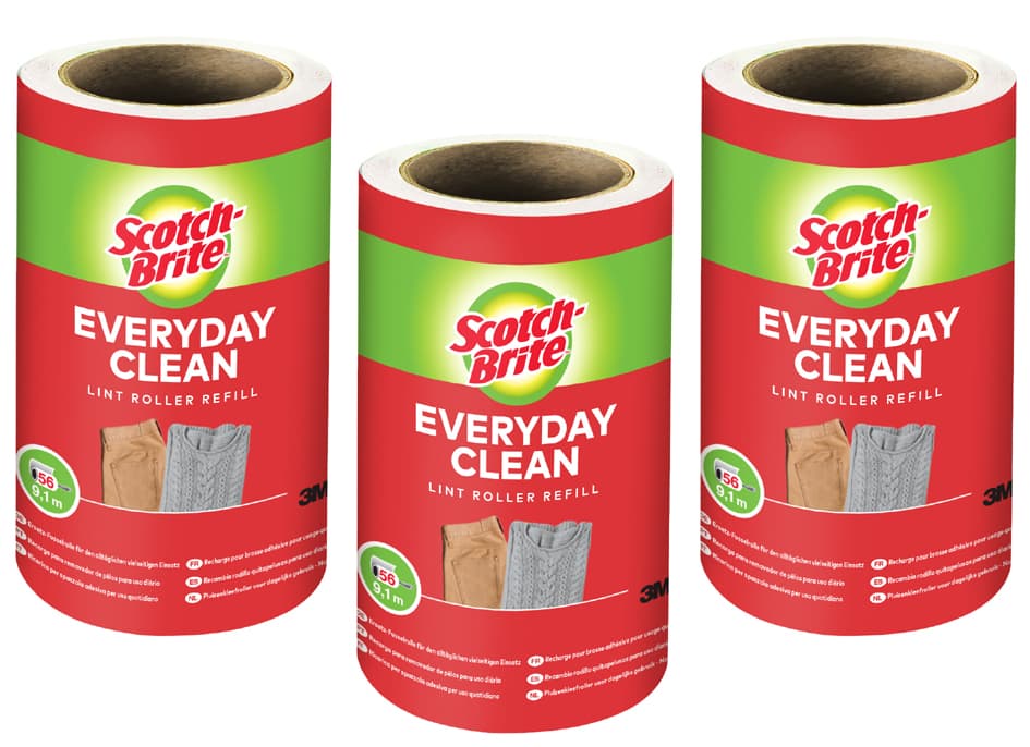 Scotch-Brite Ersatz-Fusselrolle Everyday Clean, 3er Pack