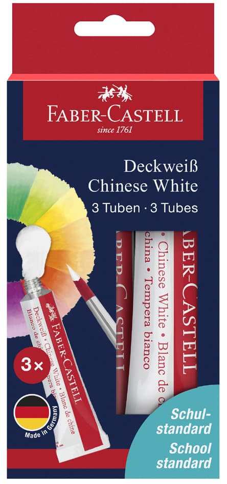 Faber-Castell Deckweiß 7,5 Ml, 3er Blisterkarte