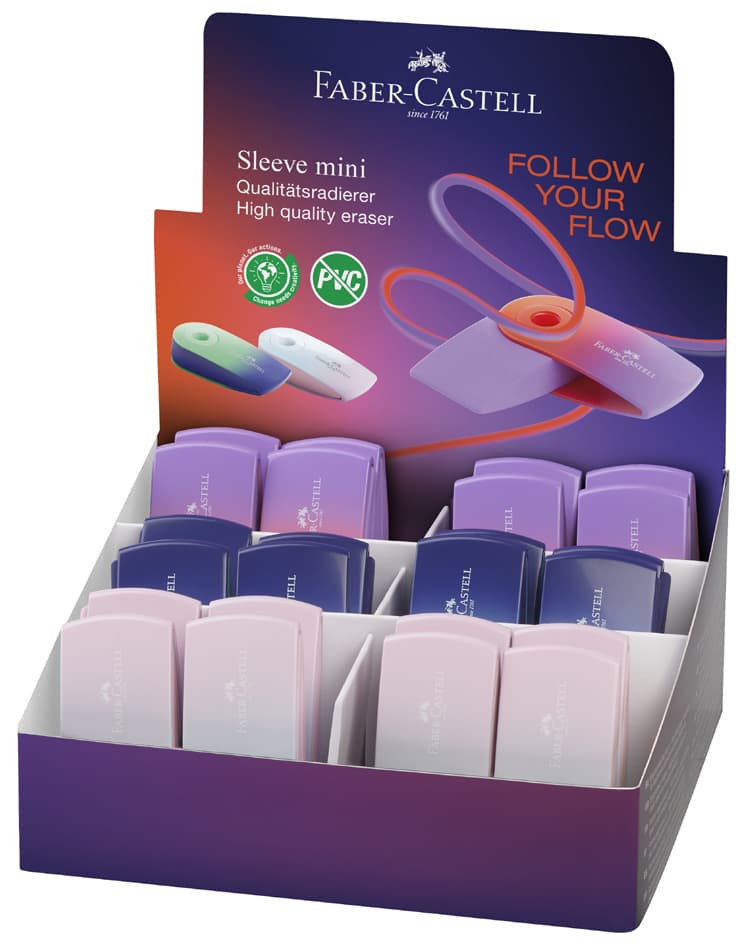 Faber-Castell Kunststoff-Radierer Sleeve Mini Flow Edition