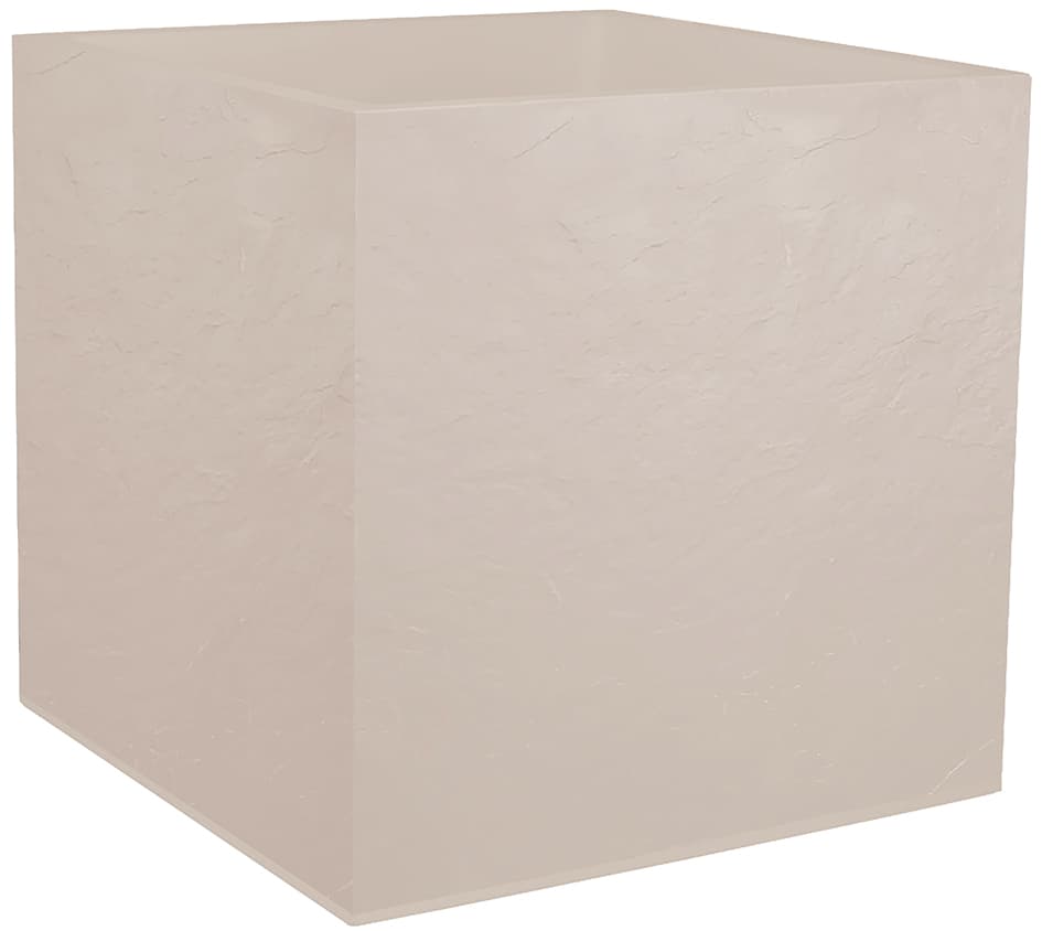 Eda Pflanzgefäß Volcania, Quadratisch, 495 Mm, Beige