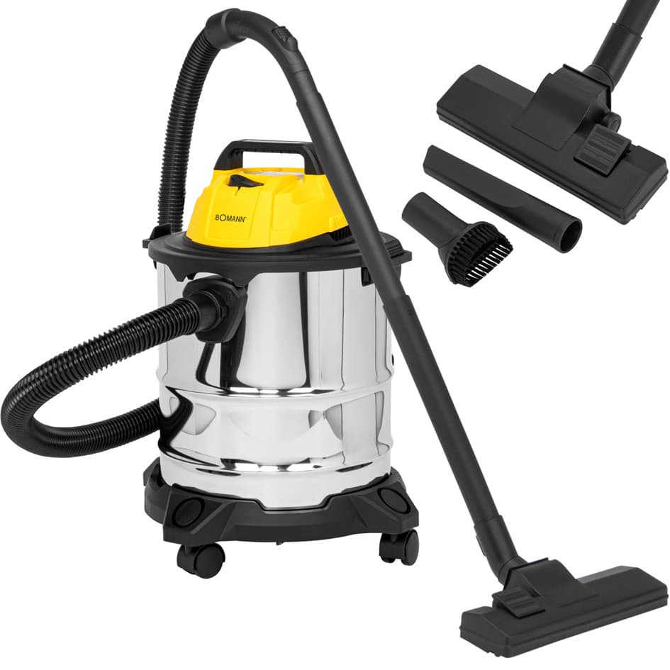 Bomann Nass-Trockensauger Bs 6058, Edelstahl, 20 L Behälter