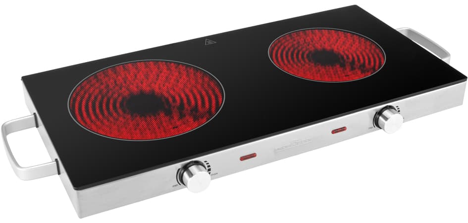 Profi Cook Infrarot-Doppelkochplatte Pc-Dkp 1211, Edelstahl