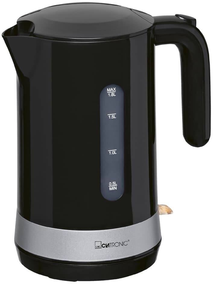 Clatronic Wasserkocher Wk 3840, Kabellos, 1,8 L, Schwarz