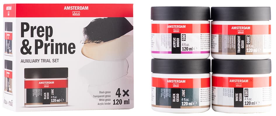 Royal Talens Amsterdam Medium Grundierungs-Set, 4 X 120 Ml