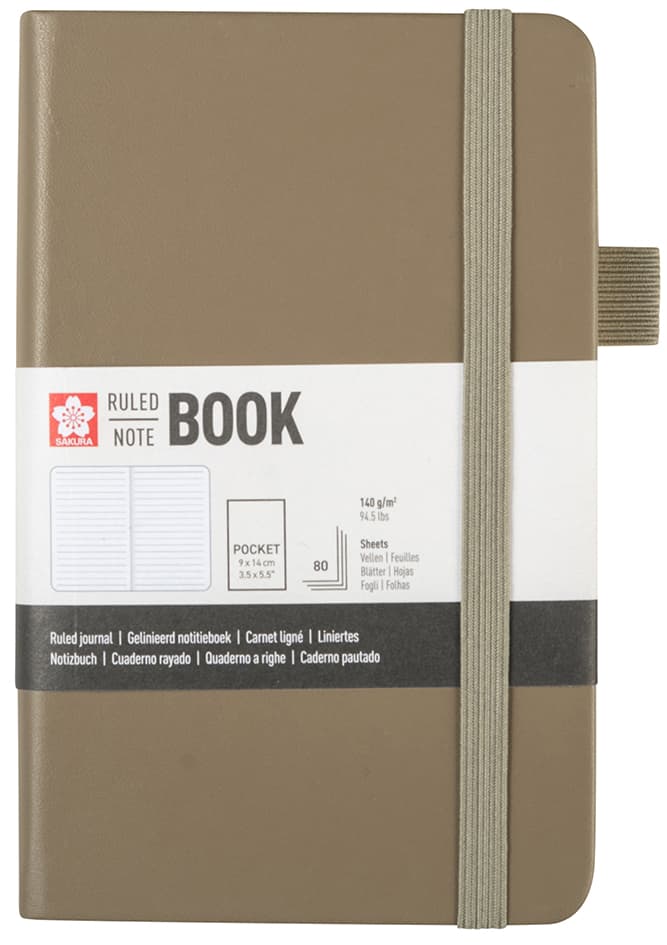 Sakura Notizbuch, 90 X 140 Mm, Liniert, Schlacke