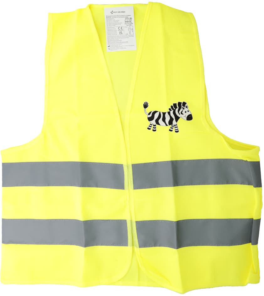 First Aid Only Kinder-Pannenweste/-Warnweste , Zebra,  Gelb