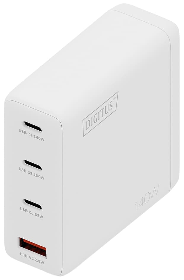 Digitus Usb-Adapterstecker Gan Charger, 3x Usb-C/1x Usb-A