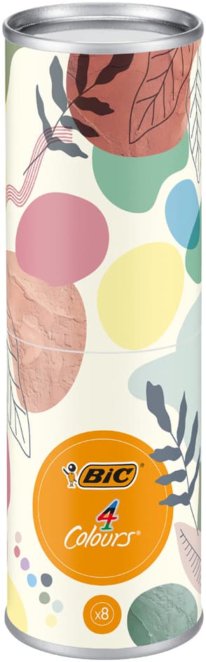 Bic Druckkugelschreiber 4 Colours Mineral Tones, 8er Dose