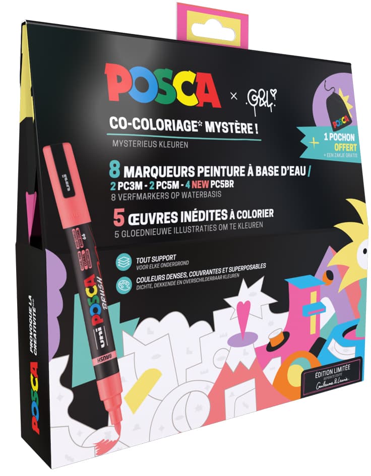 Posca Pigmentmarker-Set , Mysteriös, , Inkl. Malvorlagen