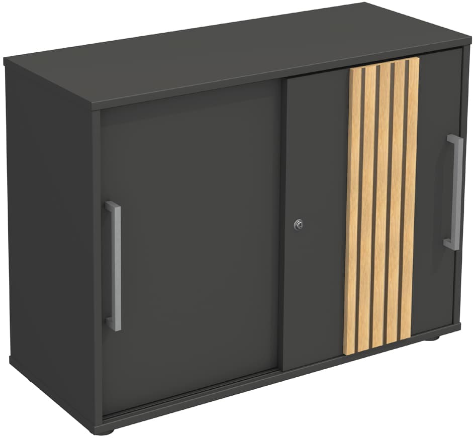 Kerkmann Sideboard Oxford, 2 Oh, 2 Schiebetüren, Anthrazit