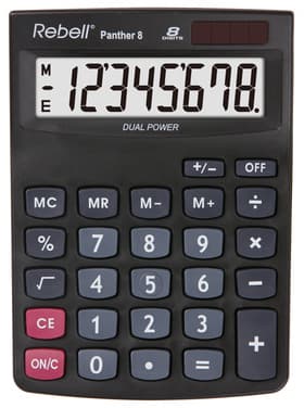 Rebell Tischrechner Panther 8 Bx, 8-Stellig, Schwarz