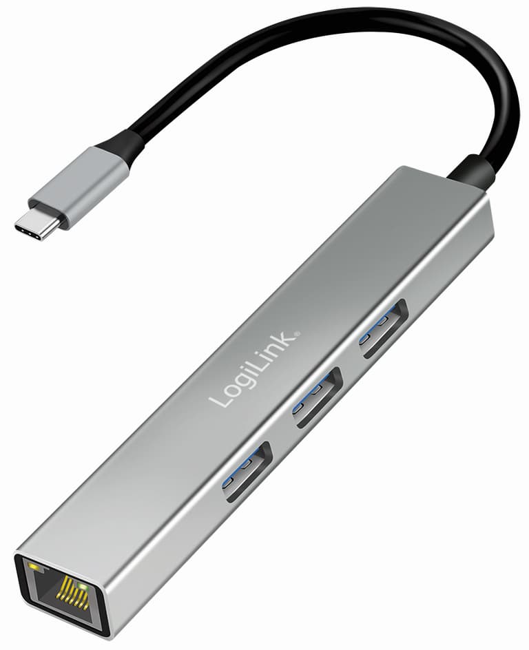 Logilink Usb 3.2 Gen1 Hub, 4 Port, Aluminiumgehäuse