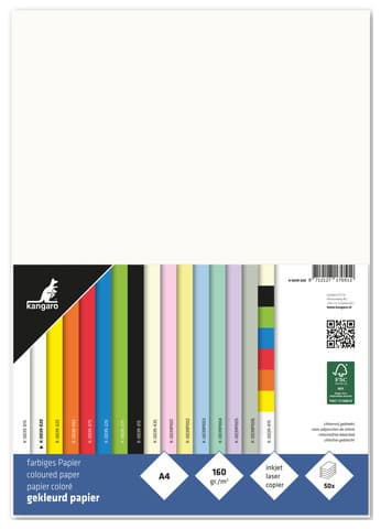 Kangaro Multifunktionspapier, Din A4, 160 G/Qm, Cremeweiß